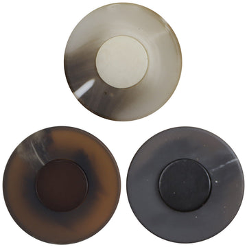 15–25mm frosted resin buttons set of 3 colors: beige, brown, and black, 10pcs