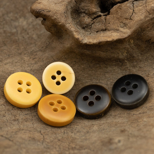 10-11.5MM Orange Dark Green Resin Buttons for Casual Shirts 100 Pack