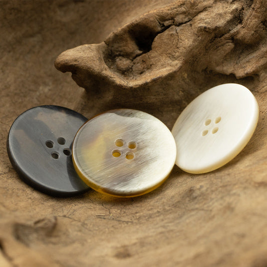 15-30mm Gradient Imitation Amber Pattern Resin Buttons 20pcs