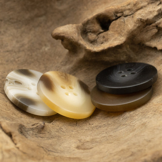 15-30mm Four-Hole Resin Buttons for Casual Suits Sweaters 40 Pack