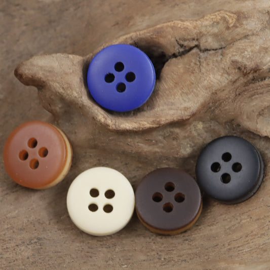 Two-Tone Pebble Pattern Resin Buttons for Hawaiian Beach Shirts 50 Pack