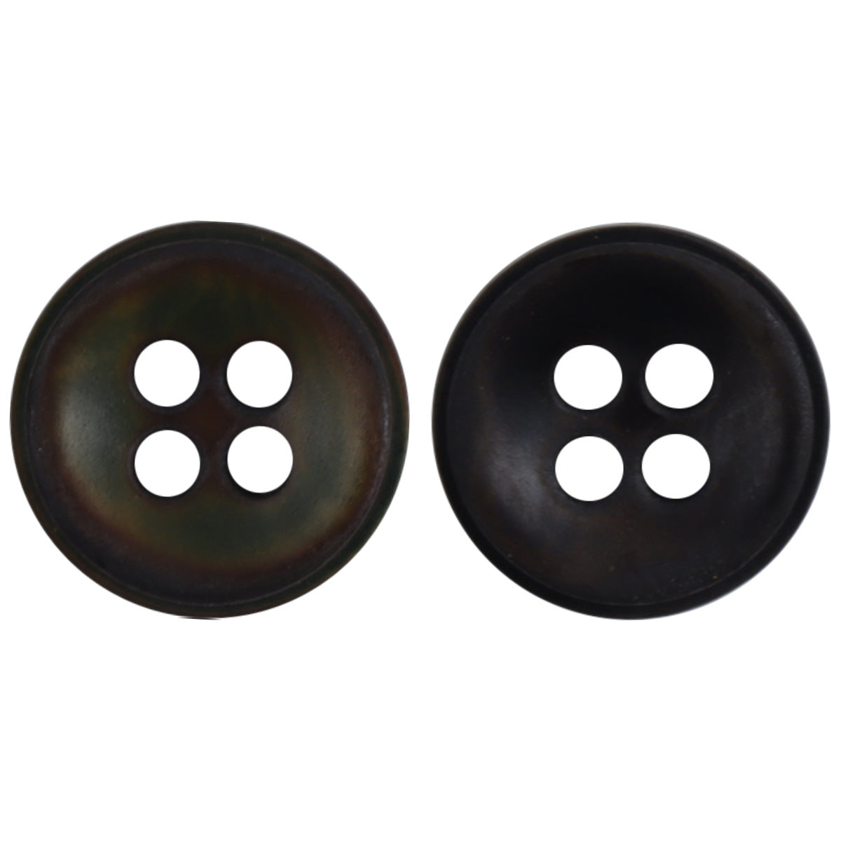 Vintage dark green fruit buttons, 4-hole design (two buttons)