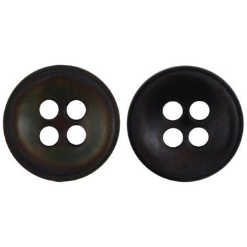 Vintage dark green fruit buttons, 4-hole design (two buttons)