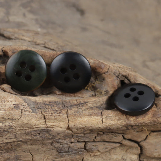 Vintage Burnt Dark Green Fruit Buttons for Shirts and Hoodies 20 Pack