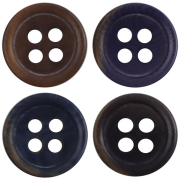 11.5mm deep purple natural fruit buttons, 4-hole, round front view (set of 4)