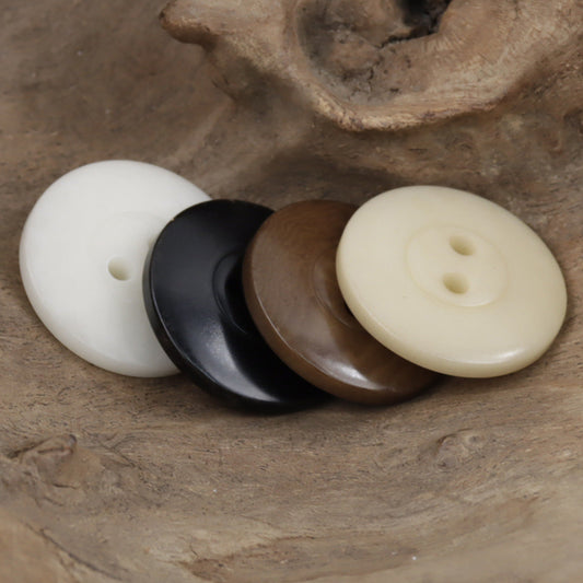 Round Two Hole Octagram Natural Tagut Nut Buttons 10pcs