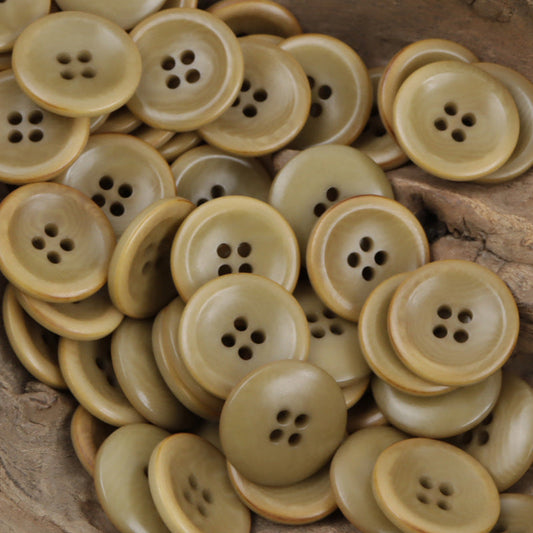 17.5mm Natural Fruit Buttons for Spring Children's Cardigans 40 Pack Khaki