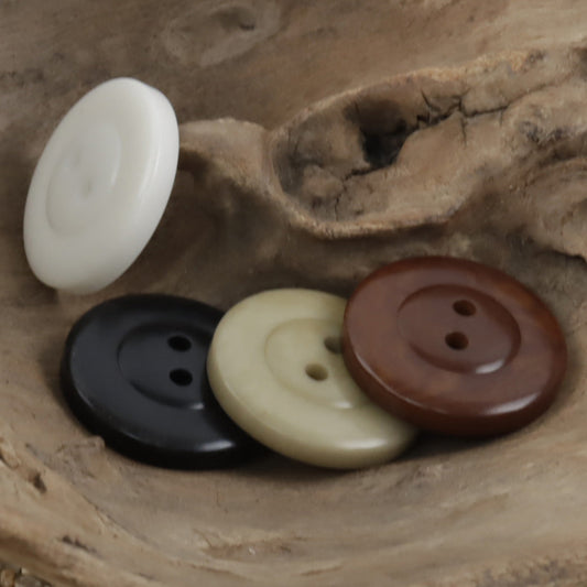 Classic Black White Two-Hole Tagut Nut Buttons for Knitted Cardigans 10pcs