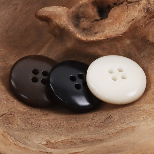 Burnt Coffee Corozo Tagut Nut Buttons for Hoodies Shirts 10pcs