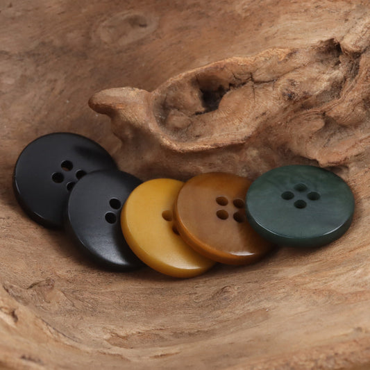 Dark Green Creative Half-Cut Tagut Nut Buttons for Retro Elegant Dresses 10pcs