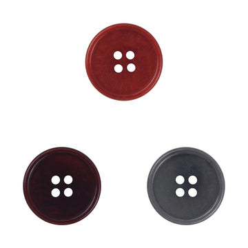 Dark red round 4-hole buttons for suits, natural tagua nut style