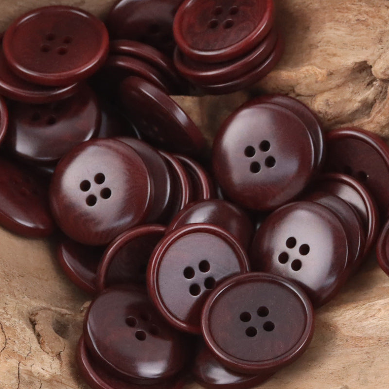 Mixed dark red and burgundy round 4-hole buttons