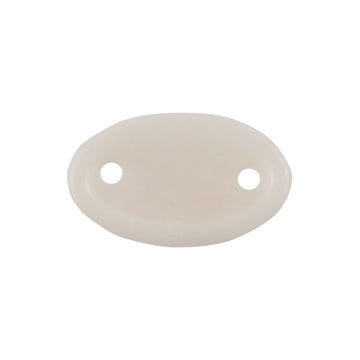 Long oval natural tagua nut button, beige, two holes