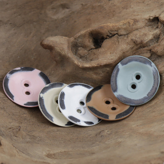 Two Hole Metal Buttons for Girly Pink Work Jackets 10pcs