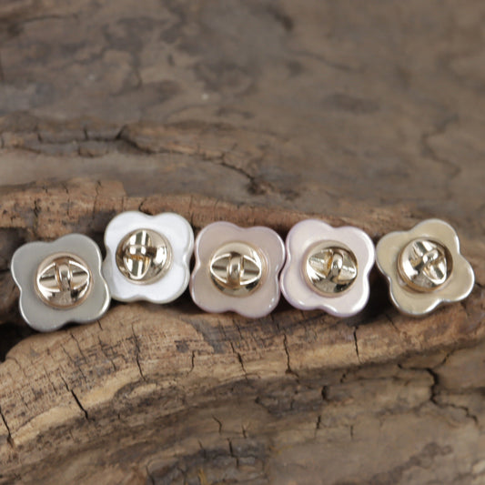 Colorful Cloud Resin Buttons with Metal Shanks for Bracelet Making 10pcs