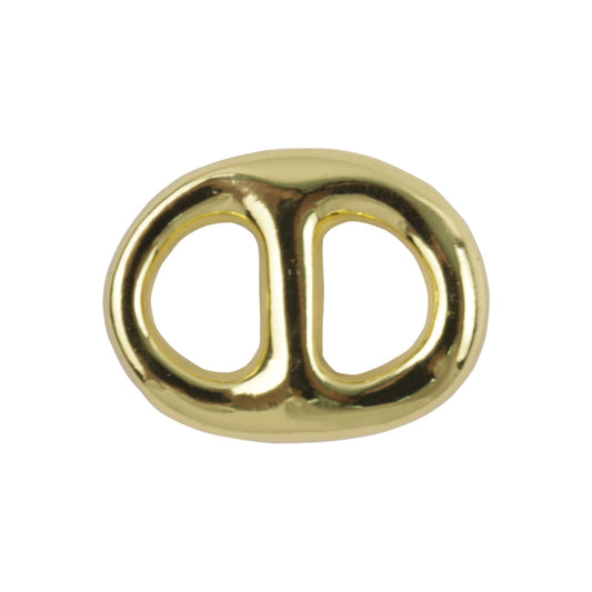 Pig Nose-Shaped Gold Metal Buttons with Shank 10pcs
