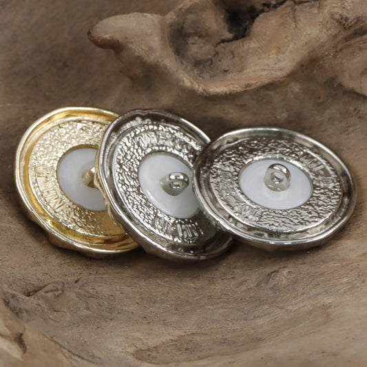 Light Gold and Silver Lace Metal Buttons for Lady Woolen Coats 10pcs