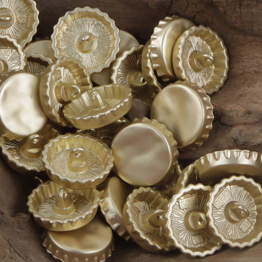 Gold and Silver Beer Bottle Cap Metal Buttons for Bracelet Decoration 10pcs Misty Gold
