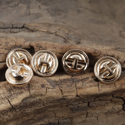 11.5mm Pearlescent Metal Buttons for Elegant Shirts 10pcs