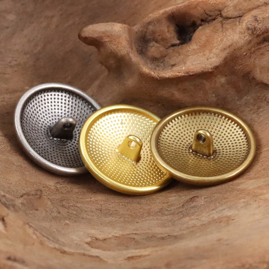 Round Double Lion Metal Shank Buttons for College Jackets 10pcs