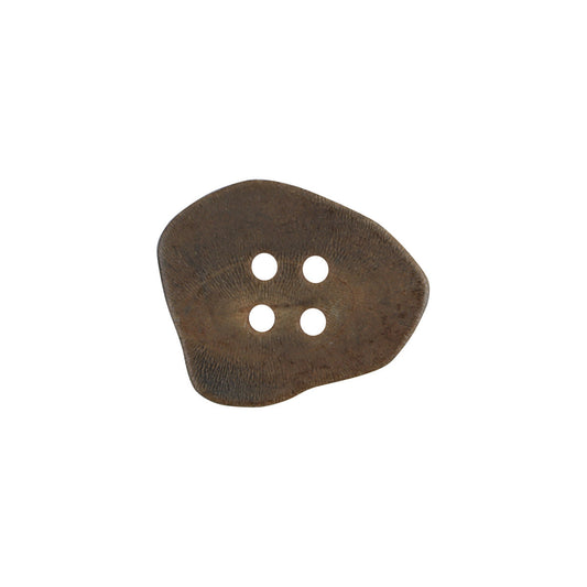 Irregular Diamond-Shaped Burnished Vintage Natural Horn Buttons,10pcs