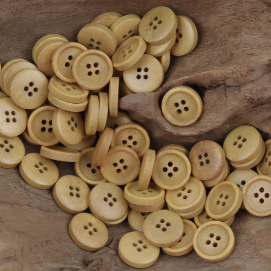 11.5mm Burnt Natural Bovine Bone Buttons for Spring Linen Shirts 10pcs Khaki
