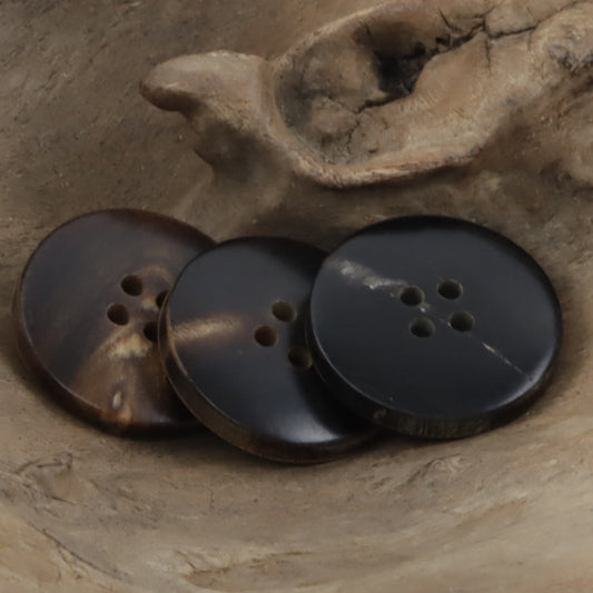 Vintage Burnt Snake Skin Pattern Genuine Horn Buttons 10pcs