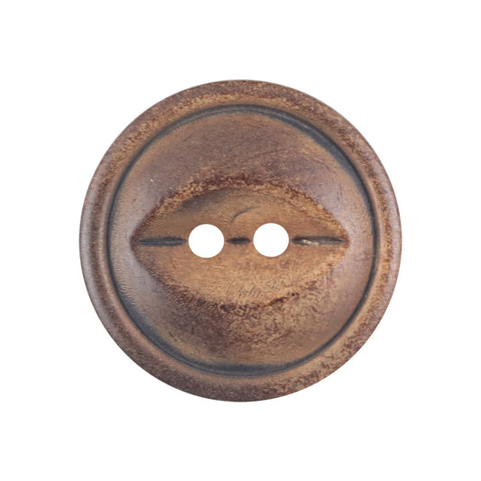 Retro Burnt Yellowish Natural Fish-Eye Horn Buttons 10pcs