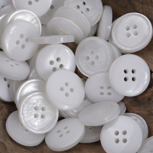 11.5mm - 30mm Round Four-Hole Misty Resin Buttons 40 Pack
