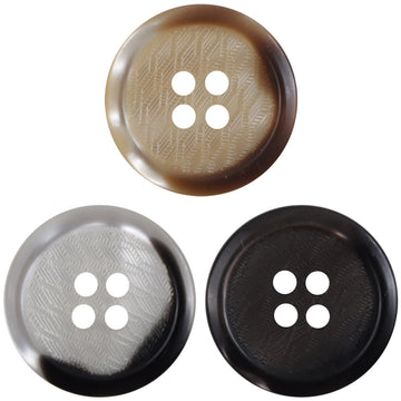 15/20mm resin contrast buttons, 4-hole; dark brown, light gray and black