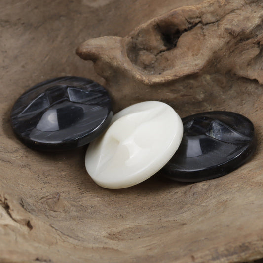 Ceramic Marble Pattern Shank Resin Buttons for Autumn Coats 10pcs