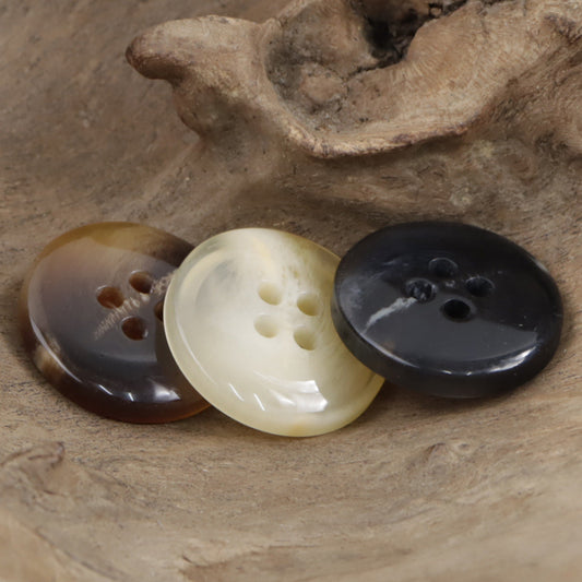 Translucent Light Yellow Resin Buttons for Jackets Casual Pants 30 Pack