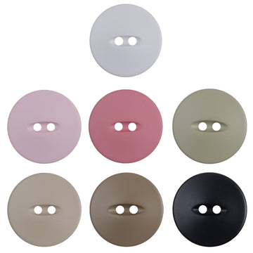 Assorted 30mm matte fish-eye resin buttons with two-hole shanks (mixed colors)
