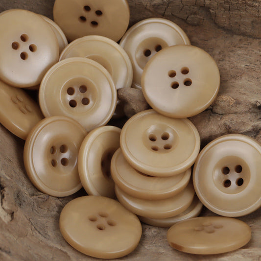 Vintage Burnt-Edge Resin Buttons for Casual Dark Blue Jackets 60 Pack