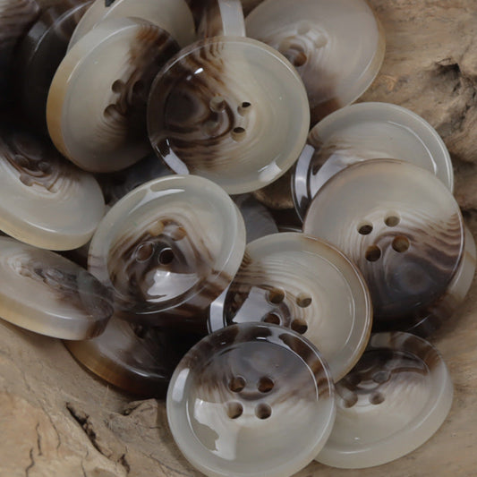 Ink Blue 4-Hole Resin Buttons for Casual Cargo Pants 30pcs Khaki