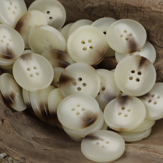 4-Hole Camel Resin Sewing Buttons for Sweaters Cardigans 30pcs Beige