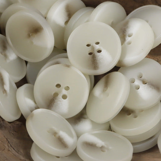 Round 4-Hole Resin Buttons for Spring and Summer Casual Pants 30pcs Beige