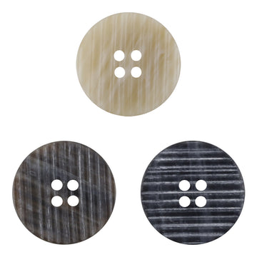 Lotsofbuttons resin buttons, irregular woodgrain look; beige, coffee and black, 4 holes