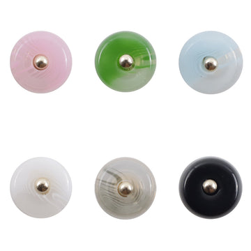 10mm imitation jade resin buttons—pink, green, light blue, white, dark, 10pcs