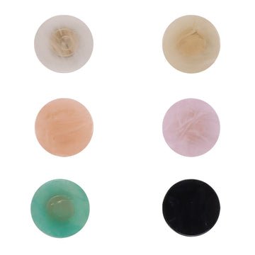 Round resin shank buttons, beige, peach, purple, green and black, 11.5mm