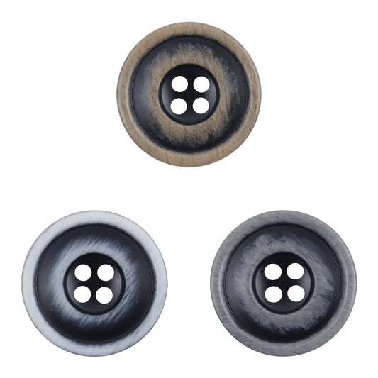 Frosted White Blue Decorative Resin Buttons for DIY Knitted Hats Dolls -20pcs