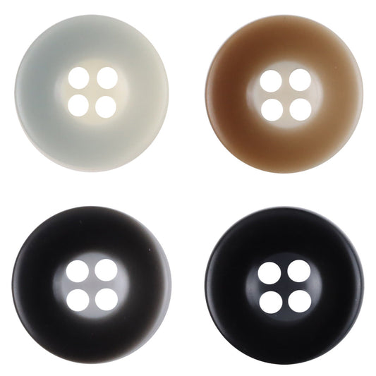 Two-Tone Grayish-Cyan Resin Buttons for Shirts Sweaters Cardigans 40pcs
