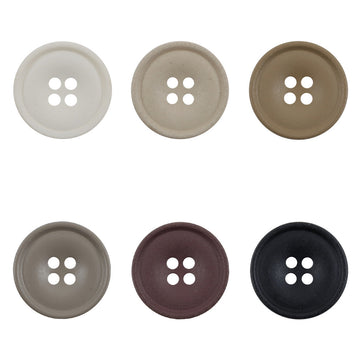 Matte resin coat buttons in mixed colors: beige, khaki, gray, wine, black