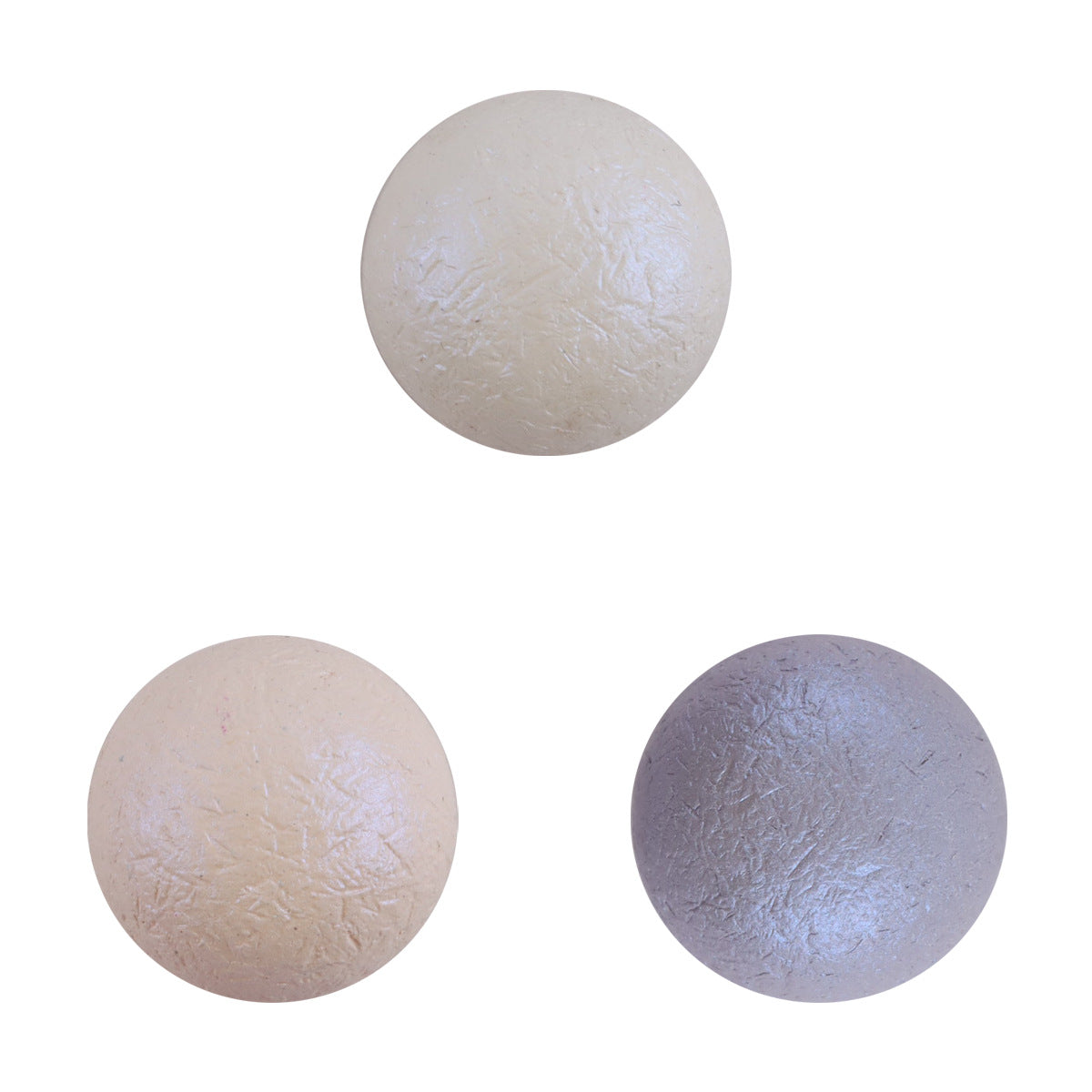 12mm round resin buttons: milk white, light pink, and blue purple (set of 3)