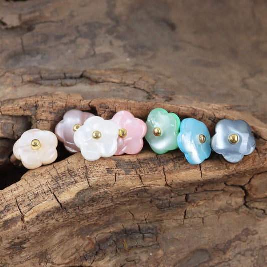 Cute Kids Little Plum Blossom Shank Resin Buttons,20pcs