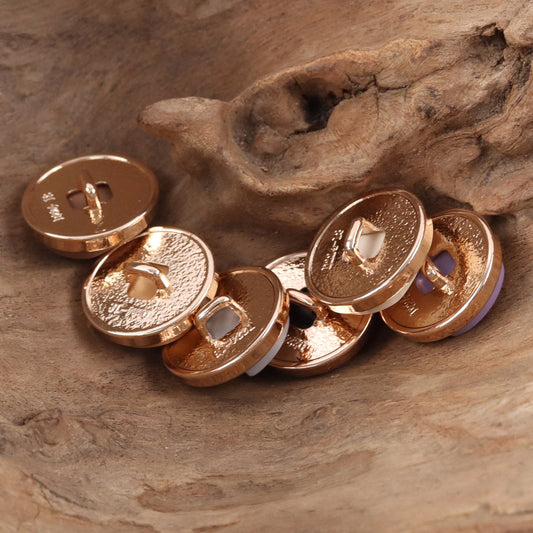 Geometric Resin Surface Metal Buttons for Trendy Suits 10pcs