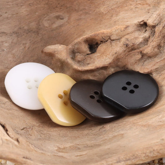 Irregular Four-Hole Resin Buttons for Winter Windbreakers 40pcs