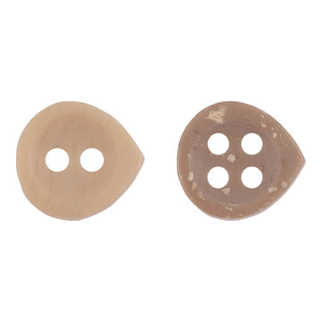 Wassertropfen-Resinbuttons in hellem Khaki, 4 Löcher, 2er-Ansicht