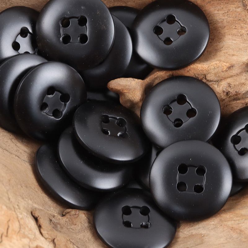 Black Phoenix-Groove resin buttons, four-hole, 50 pcs