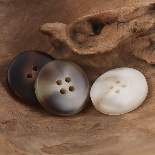 Round 4 Hole Imitation Horn Resin Buttons 20pcs